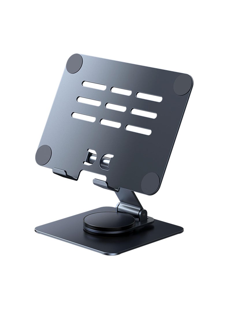 SYOSI 360 Rotating Tablet Stand, Adjustable Swivel Holder for iPad Pro, Air, Mini, MacBook Laptop, Durable Carbon Alloy - Image 1