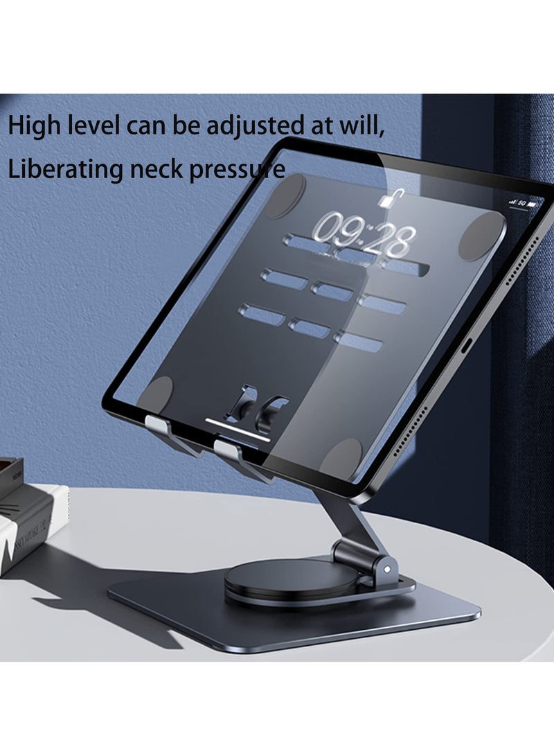 SYOSI 360 Rotating Tablet Stand, Adjustable Swivel Holder for iPad Pro, Air, Mini, MacBook Laptop, Durable Carbon Alloy - Image 5
