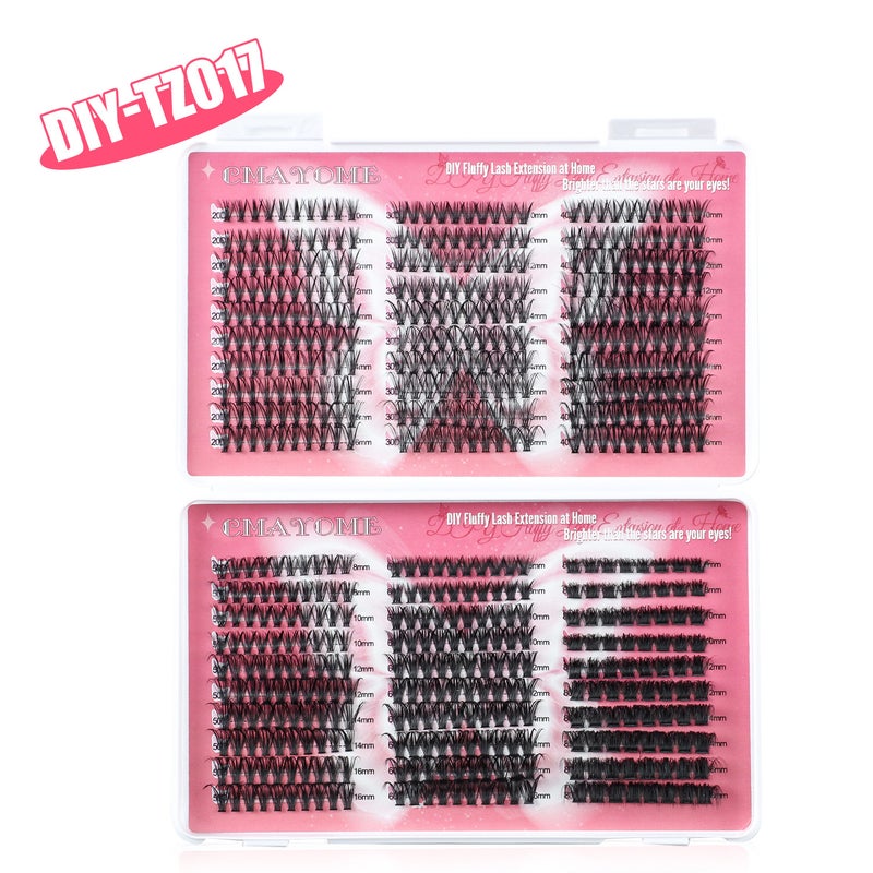 DIY single cluster eyelash book large capacity false eyelashes d curly hair 30D/40D/80D/100D collection false eyelashes DIY-TZ018（30D+40D+50D+60D+80D+100D) - Image 4