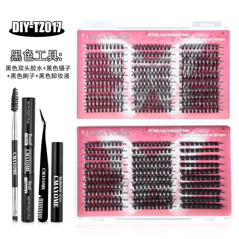 DIY single cluster eyelash book large capacity false eyelashes d curly hair 30D/40D/80D/100D collection false eyelashes DIY-TZ018（30D+40D+50D+60D+80D+100D) - Image 2