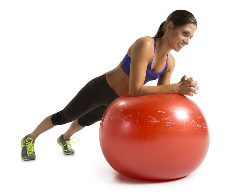 GoFit ProBall Stability Ball – Printed Exercise Ball for Yoga, Workout, Balance - Silver 75cm,GF-75PRO - Image 2