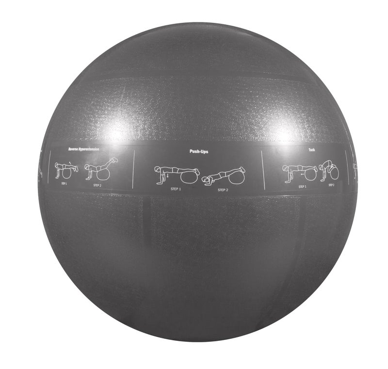 GoFit ProBall Stability Ball – Printed Exercise Ball for Yoga, Workout, Balance - Silver 75cm,GF-75PRO - Image 5