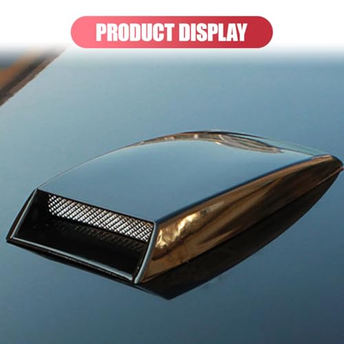 YoRise Universal Car Decorative Air Flow Intake Hood Scoop, Self-Adhesive Automotive Bonnet False Vent Cover, Vehicle Exterior Sticker Accessories for Cars, SUVs, RVs, Trucks (Black) - Image 3