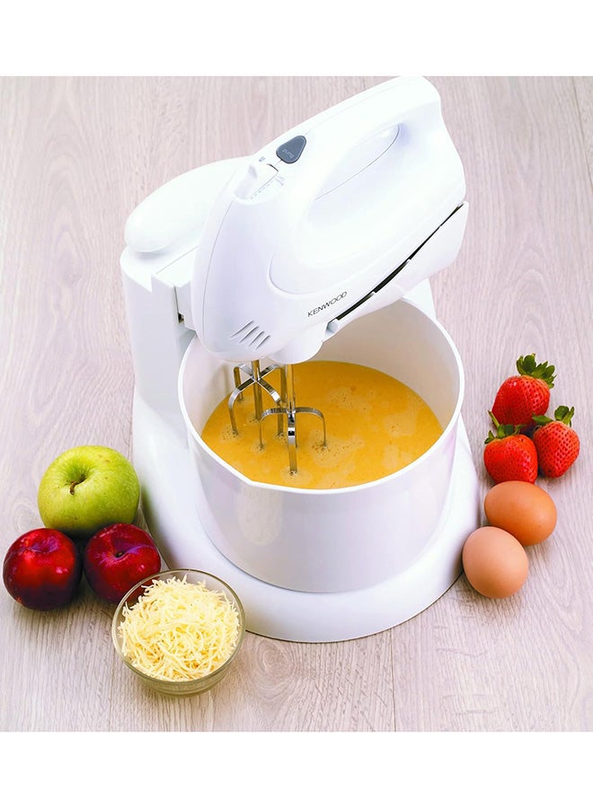 KENWOOD Stand Hand Mixer, 6 Speeds, Turbo Function, Double Stainless Steel Kneader and Beater 2.7 L 250 W HM430009 White - Image 4