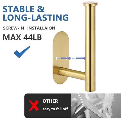 Hoousuper 4pcs Curtain Holdbacks Screwin Curtain Tiebacks Curtain Tie Backs Curtain Holders for Wall Mounted Curtain Pull Backs for Drapes Curtain Side Holders Hooks 304 Stainless Steels Gold - Image 3