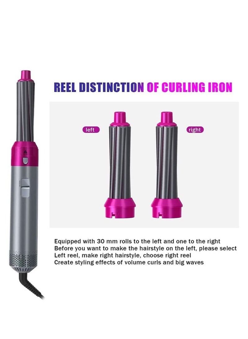 5 in 1 Curling Wand Set Fast Heating Hot Air Comb Dual-Purpose Curling Straightener Iron Automatic Curling Iron for Multiple Hair Types and Styles Gift for Girls Women - Image 3