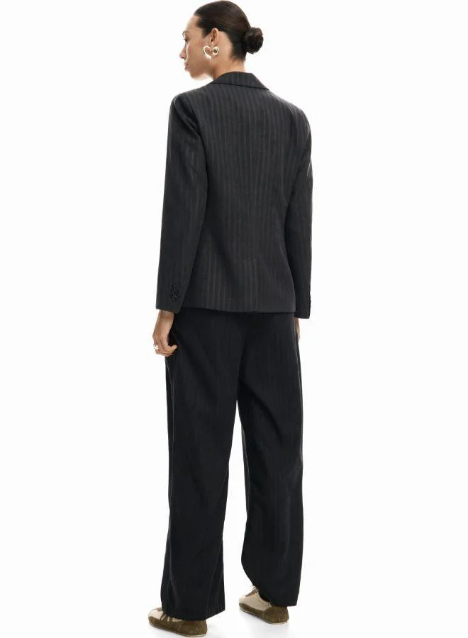 Desigual Grey Striped patch blazer for Women | Best Price UAE