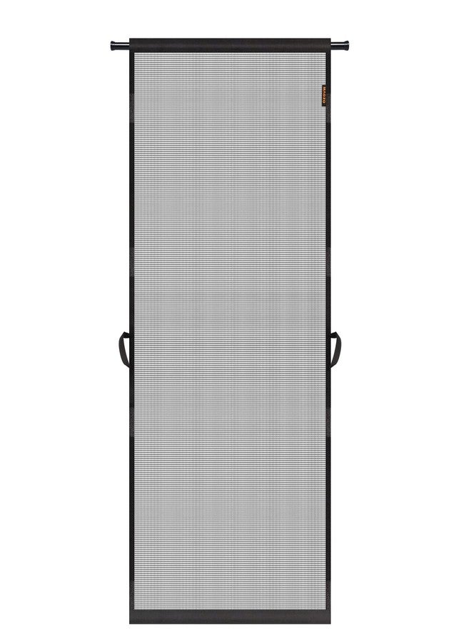 MAGZO Hanging Screen Door, Fits Door Size 30" x 80" (Curtain Size 32'' x 81''), Upgraded Fiberglass Screen Doors with Tension Rod&Hook&Loop (One Piece Can be Installed in 2 Ways), Weighted Bottom - Image 1
