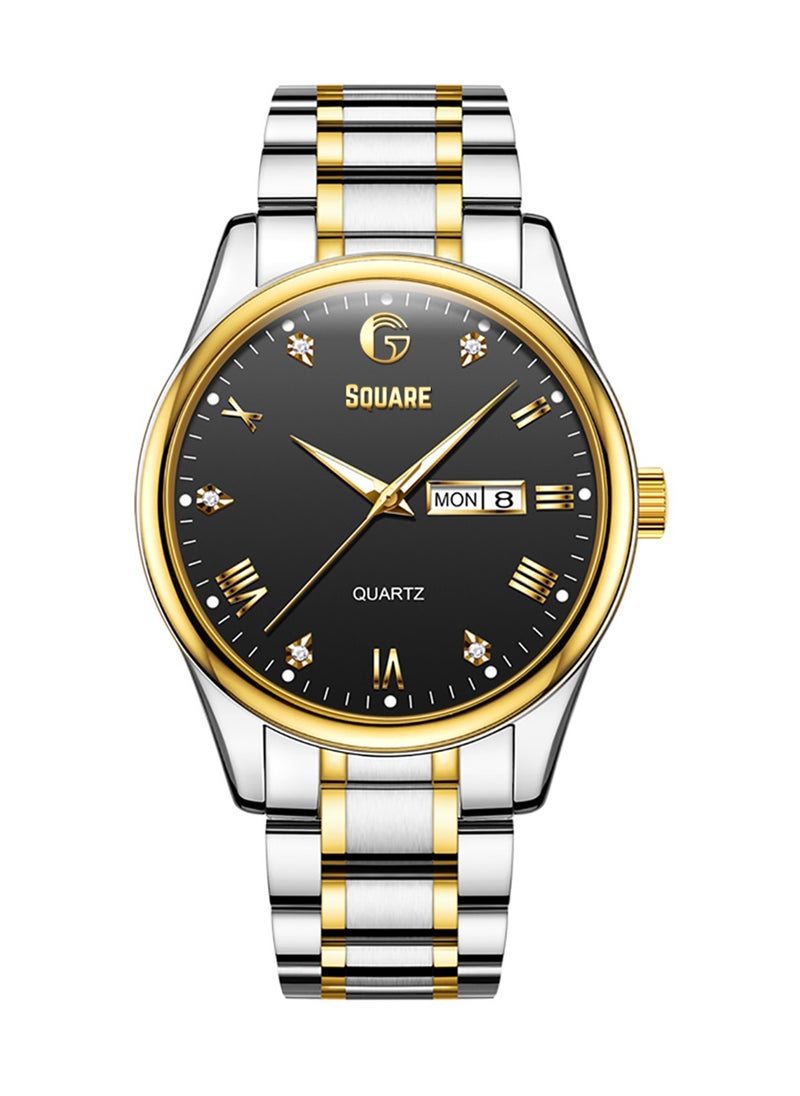 Gsquare Men's Analog Quartz Black Dial Stainless Steel Watch-5563  - Image 1