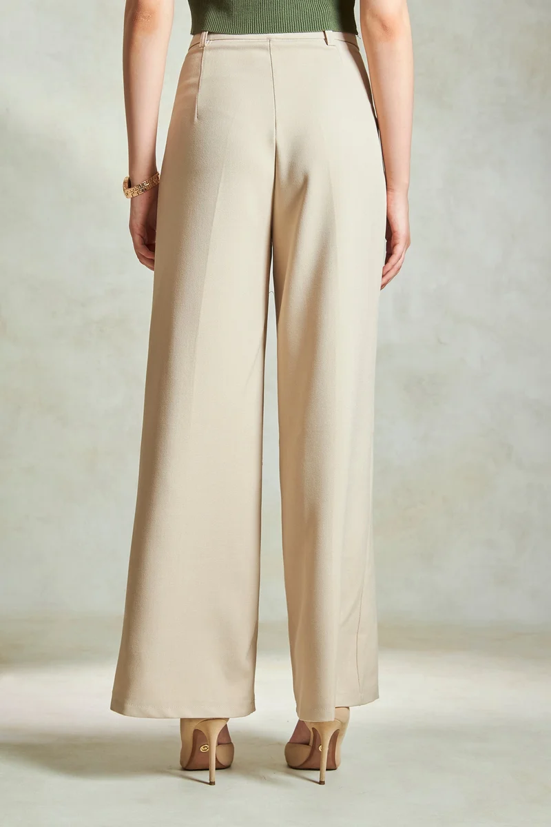 Virgio Twill Straight Daywear Fit Trousers for Women