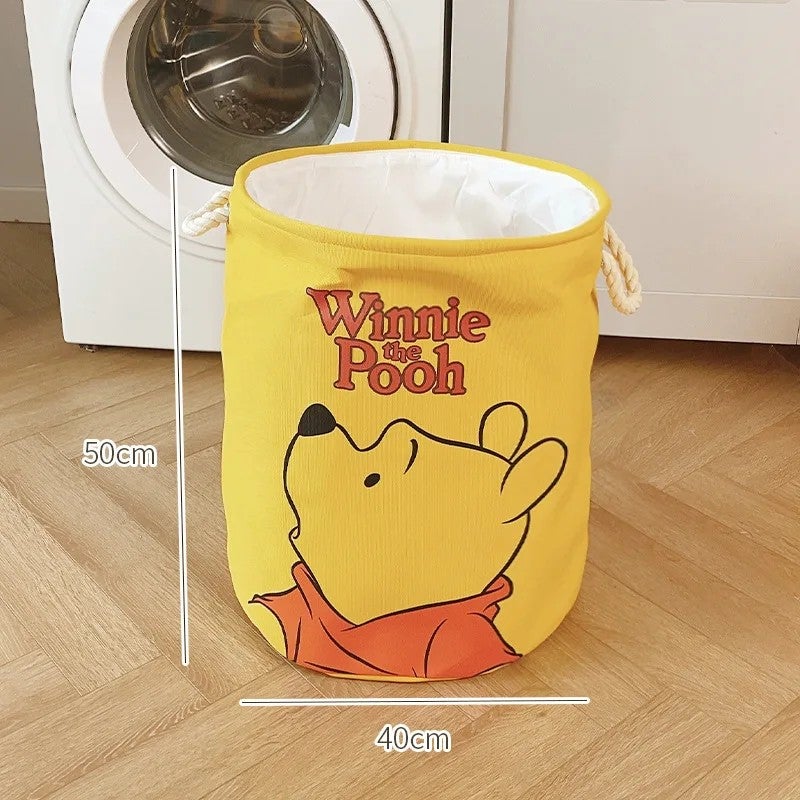 Y&D Cartoon Kids Laundry Basket - Felt Storage Bin with Handles for Baby Clothes, Toys & Home Organization - Image 1