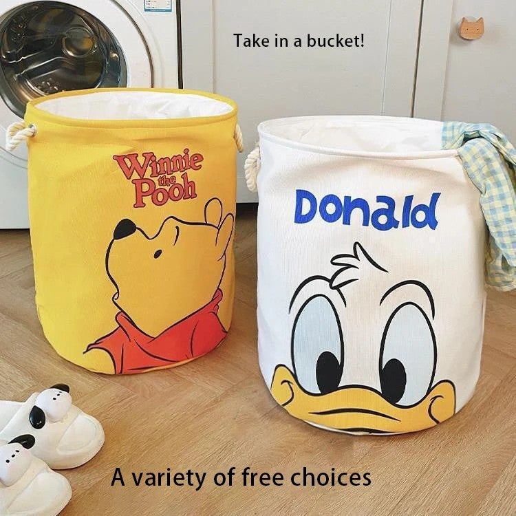 Y&D Cartoon Kids Laundry Basket - Felt Storage Bin with Handles for Baby Clothes, Toys & Home Organization - Image 5