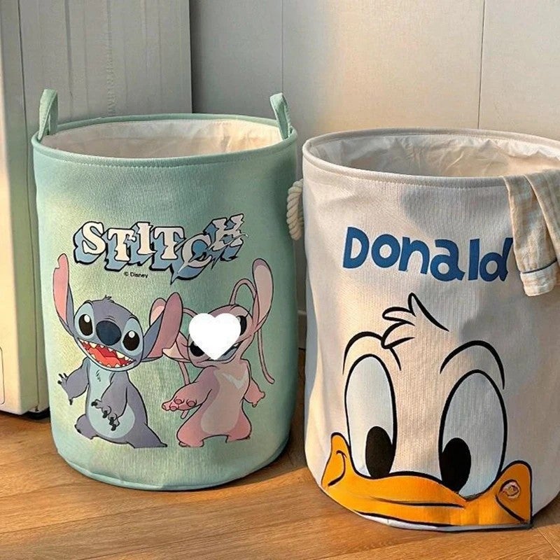 Y&D Cartoon Kids Laundry Basket - Felt Storage Bin with Handles for Baby Clothes, Toys & Home Organization - Image 2