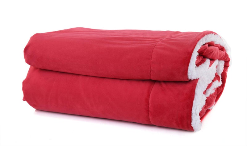 Mintra Blanket Microfiber Double Super Soft Fabric Bag Red Size 152x203