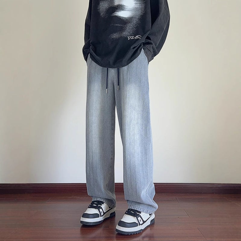 Unisex Classic Denim Jeans Loose Fit Daily Outdoor Wear - Image 5