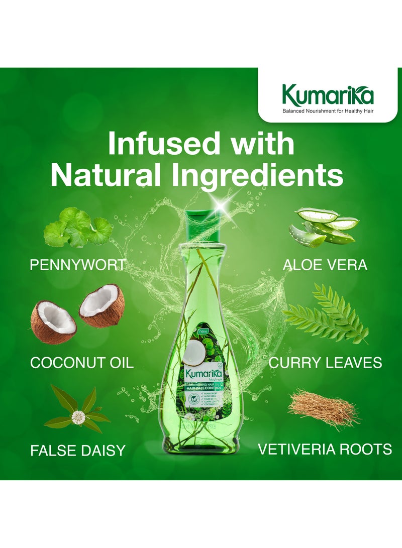 Kumarika Nourishing Hair Oil Hair Fall Control 200ml hair oil for dry damaged hair hair growth 100 natural extracts with Coconut oil Hair food for strong healthy hair and hair shine - Image 5