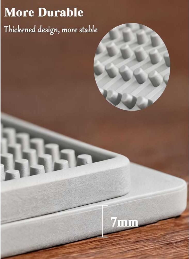 LeadMy Coffee Bar Mat Gray  –Waterproof PVC Table Mat with Anti-Slip Grip, Heat Resistant and Easy to Clean for Café, Kitchen, Tea Shop, Table Place Mats – Coffee Accessories & Coaster Use - Image 3