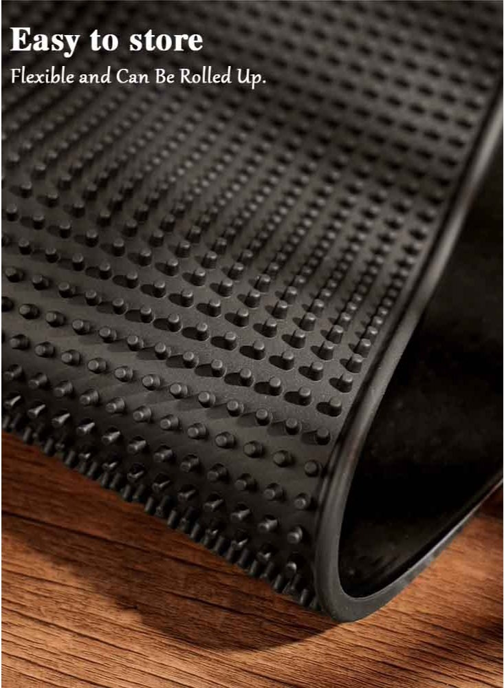 LeadMy Coffee Bar Mat Gray  –Waterproof PVC Table Mat with Anti-Slip Grip, Heat Resistant and Easy to Clean for Café, Kitchen, Tea Shop, Table Place Mats – Coffee Accessories & Coaster Use - Image 4