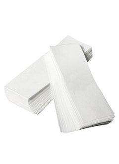 Fodattm 100PCS White Large Facial Body Hair Removal Non Woven Wax Strip Epilating Waxing Strips 