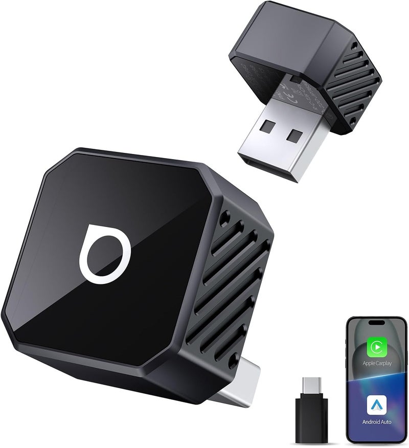 OTTOCAST Mini Pot 2025 2-in-1 Wireless CarPlay/Android Auto Adapter with 5GHz WiFi - Image 1