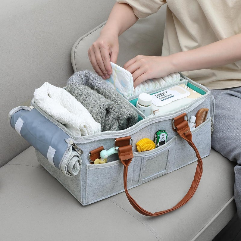 Mr. Pen Mr Pen Baby Diaper Caddy Organizer with Lid Baby Organizer Diaper Caddy with Lid - Image 2
