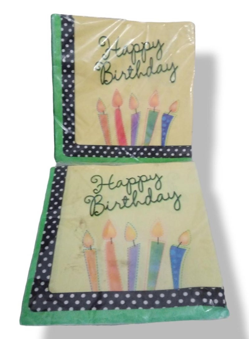 Friendly and Attractive Multicolor Printed Party Towel Set - Add a Touch of Joy to Your Celebrations - 2 Pieces