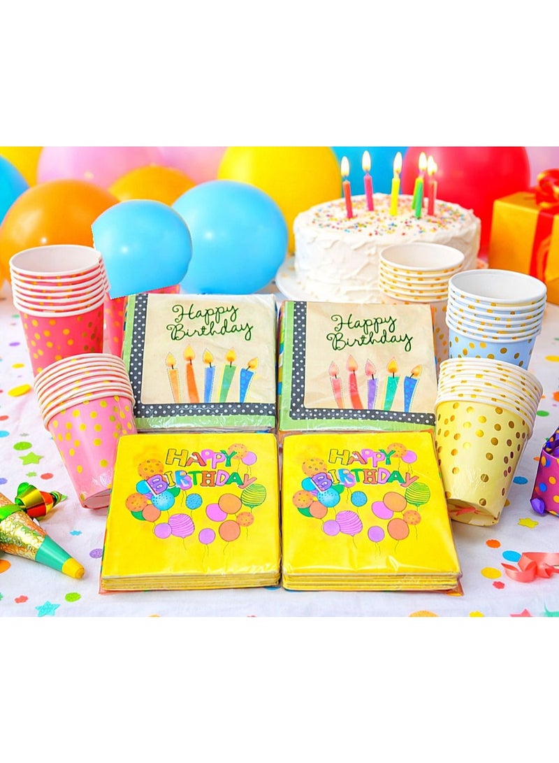Birthday Party Cups and Napkins Set - Image 1