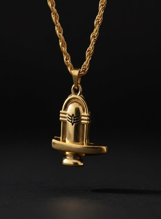 M Men Style Lord Shiva Shivling Pendant Necklace | Mahadev Jyotirling Spiritual Locket | Unisex Devotional Jewelry Spn2025607 - Image 3