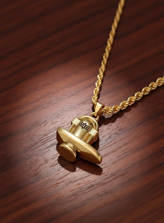M Men Style Lord Shiva Shivling Pendant Necklace | Mahadev Jyotirling Spiritual Locket | Unisex Devotional Jewelry Spn2025607 - Image 2