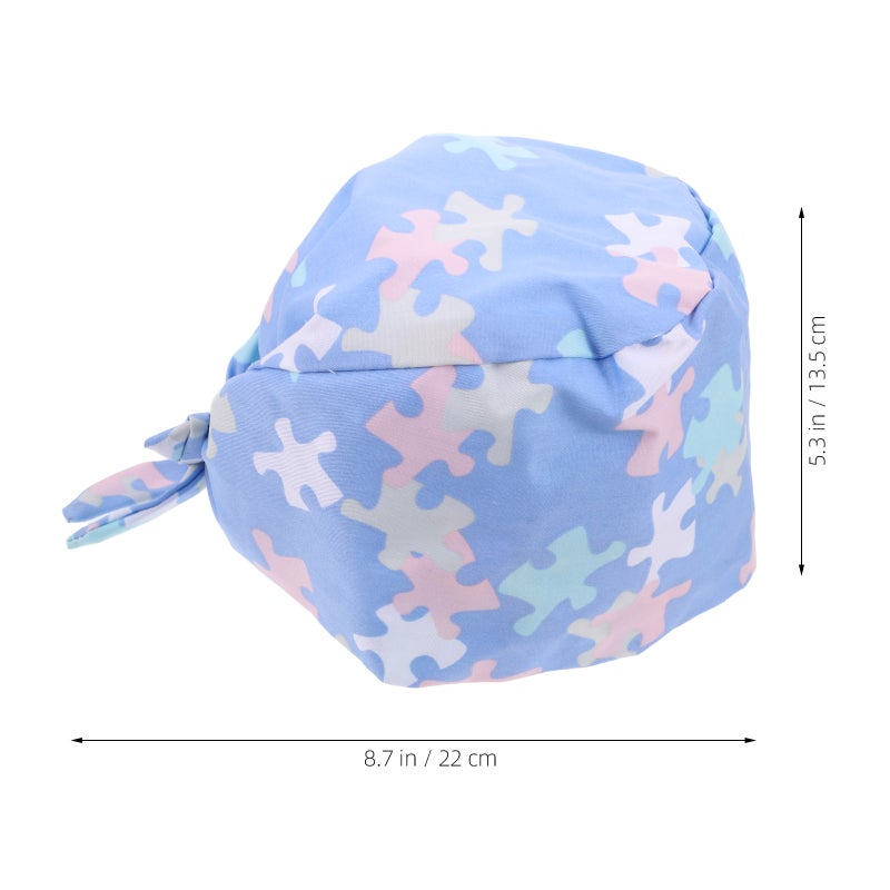 2pcs Unisex Cap Scrub Hats Adjustable Working Hat Beauty Salon Caps Tie Back Hats Uniform Accessories - Image 3