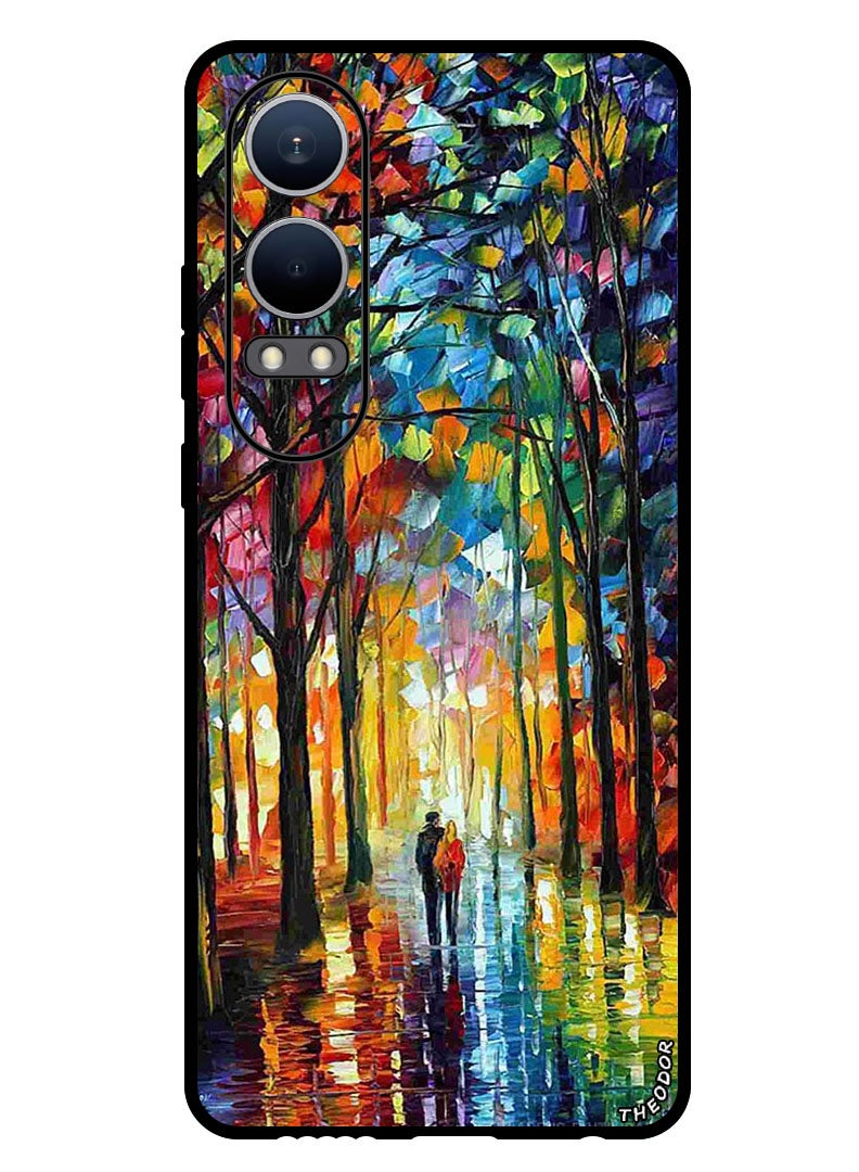 Theodor Protective Case Anti Scratch Shock Proof Bumper Cover For Oppo K12x (China) Colorful  Art Couple - Image 1
