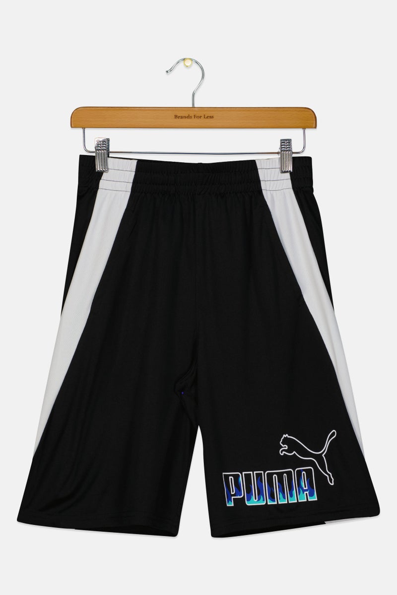PUMA Kids Boy Sportswear Fit Outdoor Jersey Shorts, Black - Image 1