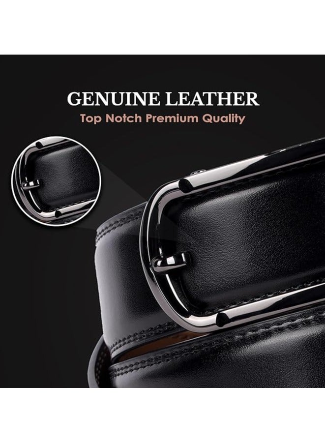 HAMMONDS FLYCATCHER Leather Belt for Men, Premium Leather Belt with Auto Lock mechanism, Mens Belt Leather Branded with Slide Lock for Everyday Wear - Image 2