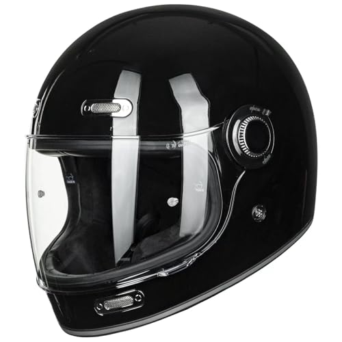 ILM Full Face Motorcycle Helmet Retro for Adult with Visor Vintage Helmets for Cruisers Scooters Mopeds Pinlock Compatible DOT Model Z503(White, Medium) - Image 1