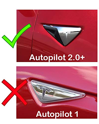 Custom Cut Graphics Logo Decal Wrap for Tesla Model S, Facelift, 14-pc Set (Gloss Red) - Image 3