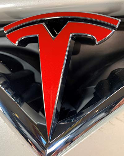 Custom Cut Graphics Logo Decal Wrap for Tesla Model S, Facelift, 14-pc Set (Gloss Red) - Image 5