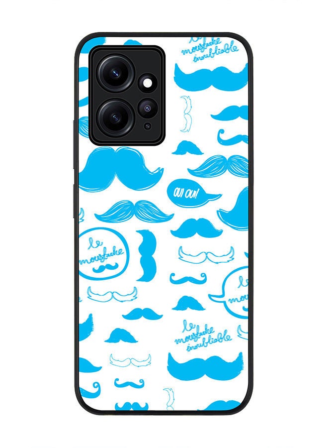 Stylizedd Rugged Black edge case for Redmi Note 12 4G Slim fit Soft Case Flexible Rubber Edges Anti Drop TPU Gel Thin Cover - Le Moustache - Image 1