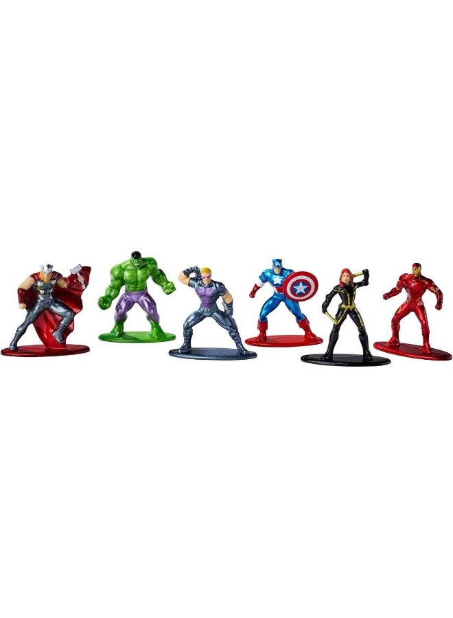 Jada Nano Metalfigs Marvel Avengers Die-cast Figure Diorama Pack (4 cm, Pack of 6) - Image 2