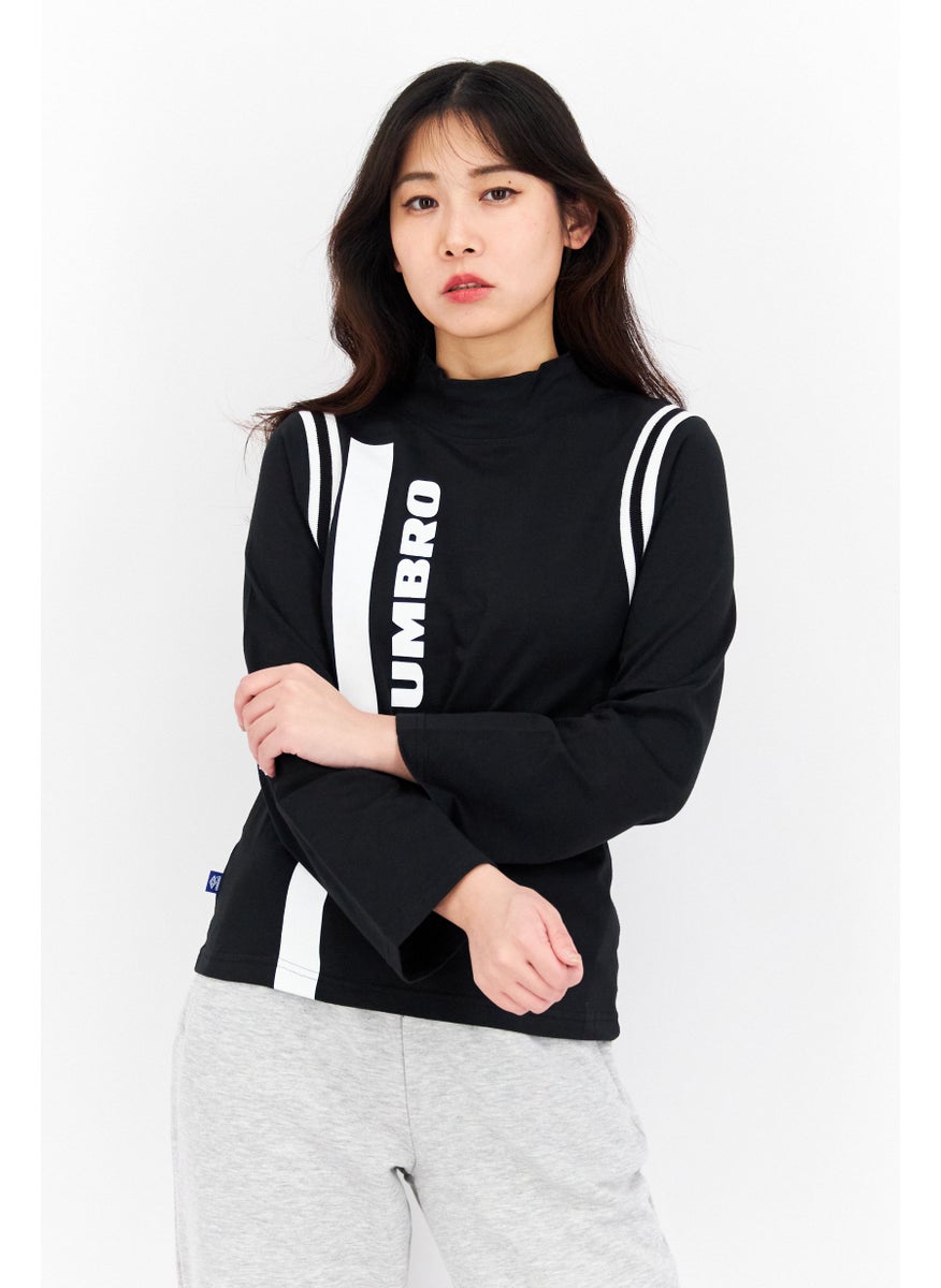 umbro Women Sportswear Fit Brand Logo Outdoor Tops, Black  - Image 1
