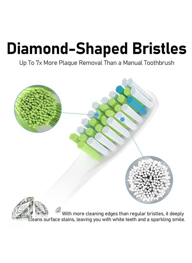Heepim Replacement Toothbrush Heads for Ultra Plaque Control & Whitening, Diamantine-Clean Brush Heads Compatible with Philips Sonicare Electric Toothbrush, 4 Pack - Image 2