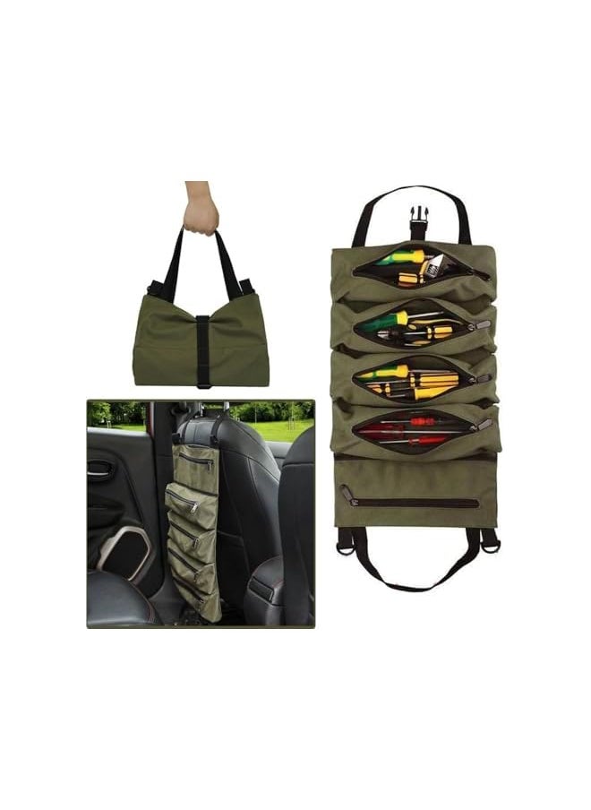 PROMASS - promass Roll Up Tool Bag, Heavy Duty Tool Roll Bag Organizer, Canvas Multi-Purpose Tool Storage Bag - Image 1