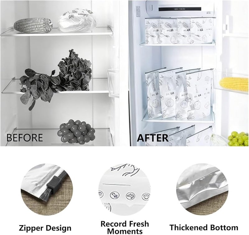 Reusable Aluminum Foil Bags Small Size 10 Pack Airtight Stand Up Pouches for Food Storage Freezer Pantry - Image 4