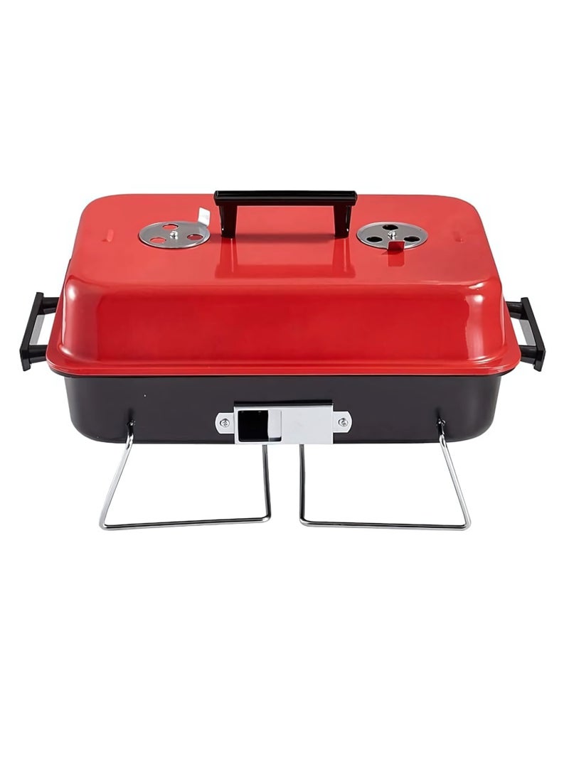 Manful Charcoal Grill for Camping Cooking Stainless Steel Mini Folding Grill Stove for Travel, Picnic, Motorhome with Cover BBQ Cooking for Outdoor Camping  - Image 1