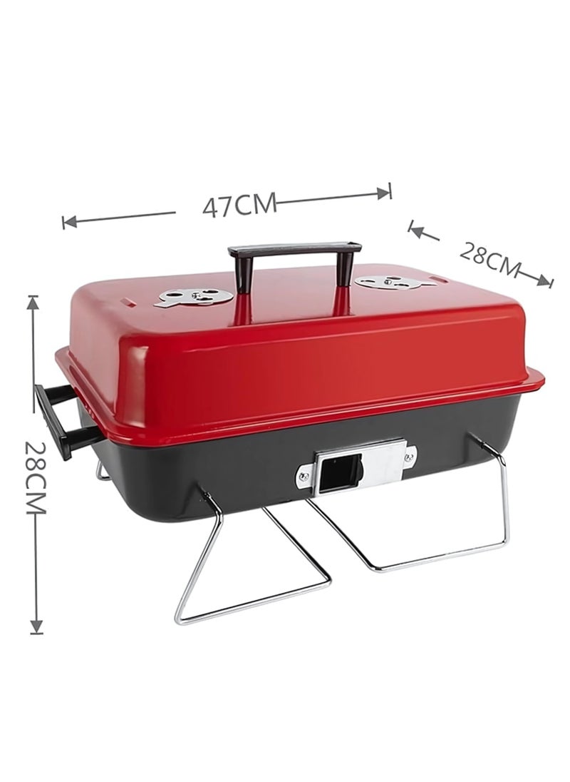 Manful Charcoal Grill for Camping Cooking Stainless Steel Mini Folding Grill Stove for Travel, Picnic, Motorhome with Cover BBQ Cooking for Outdoor Camping  - Image 5