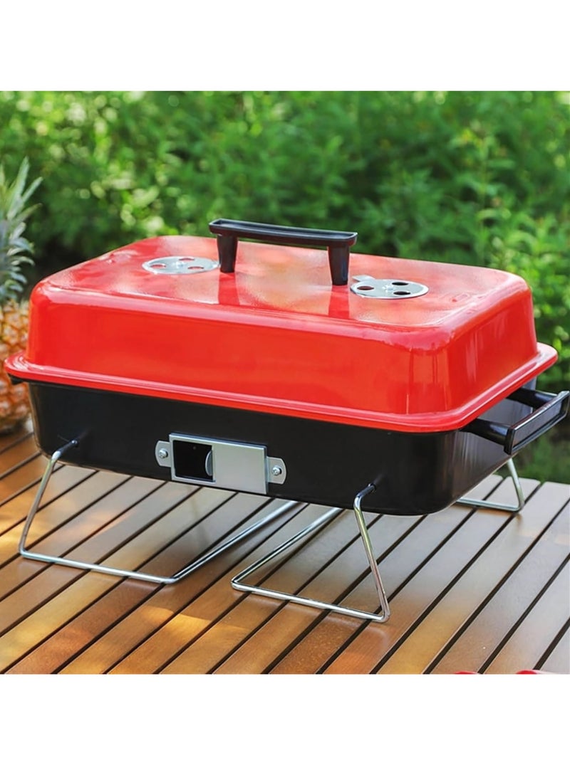 Manful Charcoal Grill for Camping Cooking Stainless Steel Mini Folding Grill Stove for Travel, Picnic, Motorhome with Cover BBQ Cooking for Outdoor Camping  - Image 3