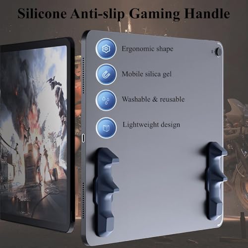 PXIRQ Gaming Handle for iPad, [Washable & Reusable] Anti-Slip Silicone Gamepad Grip, Multi-Finger Triggers Operation Tablet Game Controller for PUBG/Knives Out/Rules of Survival - Image 2