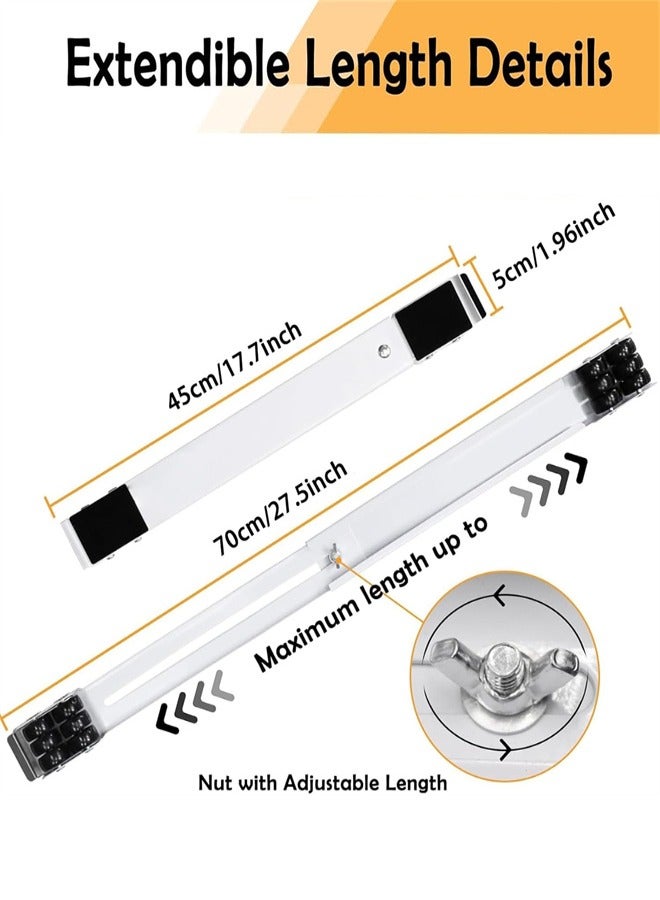 Furniture Washing Machine Dolly, Adjustable Furniture Moving Roller Wheels, Heavy Duty Telescopic Appliance Roller Moves Heavy Appliance Easily Up to 200 KG for Washer Dryer Fridge