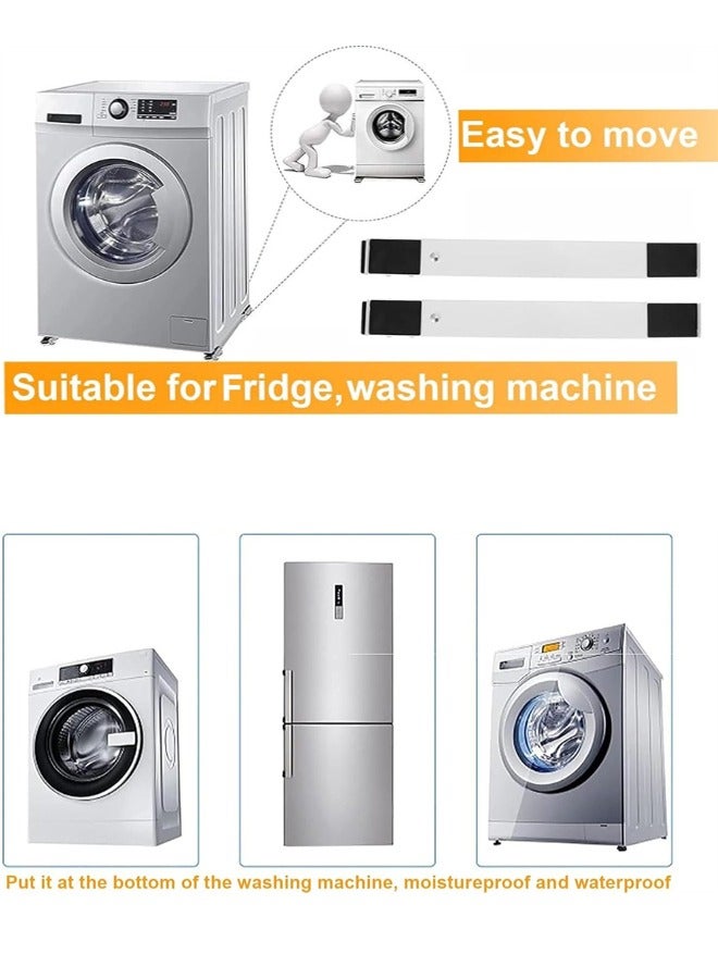 Furniture Washing Machine Dolly, Adjustable Furniture Moving Roller Wheels, Heavy Duty Telescopic Appliance Roller Moves Heavy Appliance Easily Up to 200 KG for Washer Dryer Fridge