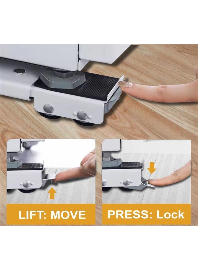 Furniture Washing Machine Dolly, Adjustable Furniture Moving Roller Wheels, Heavy Duty Telescopic Appliance Roller Moves Heavy Appliance Easily Up to 200 KG for Washer Dryer Fridge