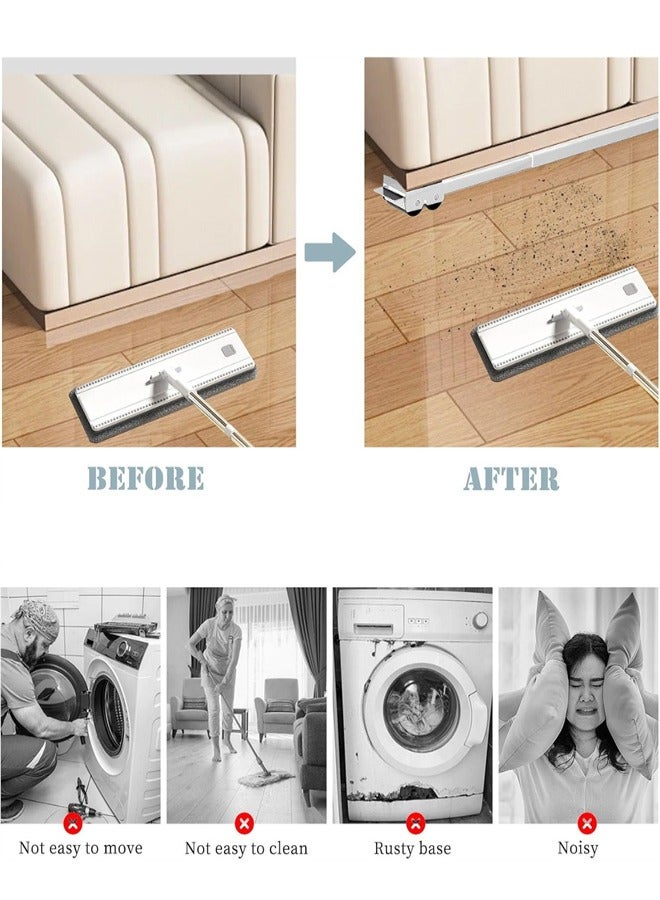 Furniture Washing Machine Dolly, Adjustable Furniture Moving Roller Wheels, Heavy Duty Telescopic Appliance Roller Moves Heavy Appliance Easily Up to 200 KG for Washer Dryer Fridge